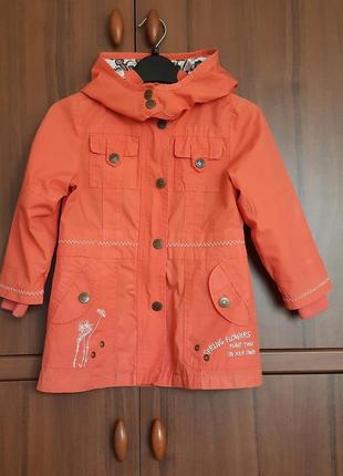 Нарядная яркая демисезонная курточка бренда польского бренда coolclub на девочку 4 лет