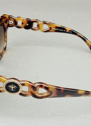 Versace модные женские солнцезащитные очки коричневые тигровые с градиентом3 фото