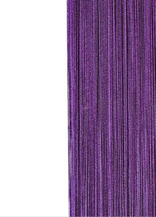 Фіолетові штори-нитки2 фото
