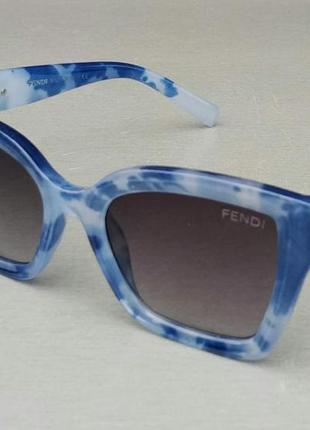 Fendi модні жіночі сонцезахисні окуляри синьо білий мармур з градієнтом