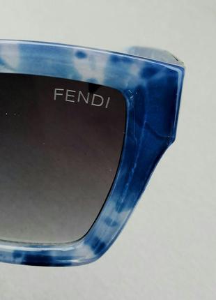 Fendi модные женские солнцезащитные очки сине белый мрамор с градиентом9 фото