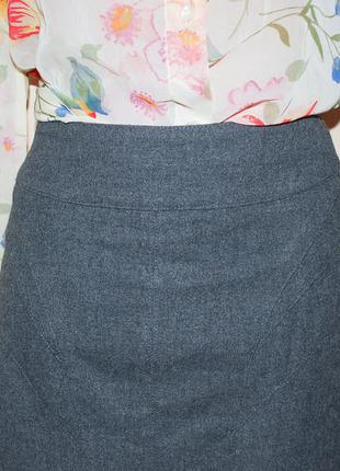 Шикарная , необычная, строгая , деловая юбка миди с кокеткой франция. 40/425 фото