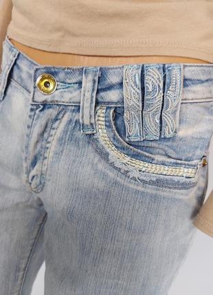 Джинсы, джинси, клёш, кльош, низкая посадка, штаны, хиппи, вышивка, этно, етно3 фото