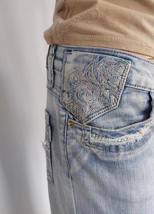 Джинсы, джинси, клёш, кльош, низкая посадка, штаны, хиппи, вышивка, этно, етно4 фото