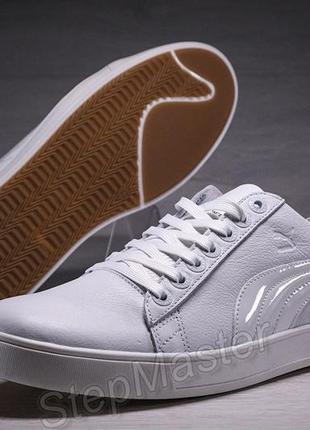 Мужские кожаные кеды puma legio white