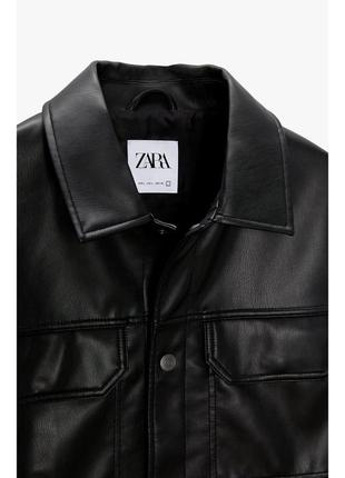 Шкіряна куртка сорочка zara s. m. l.6 фото