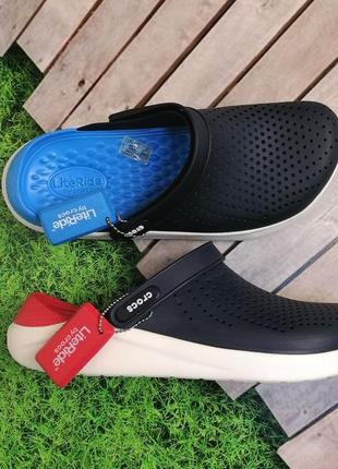 Чоловічі крокси сабо crocs literide clog сині