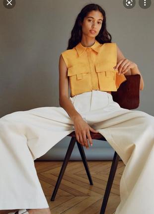 Укороченый піджак блуза zara