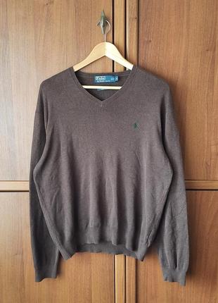 Вінтажний чоловічий светр-пуловер polo by ralph lauren vintage