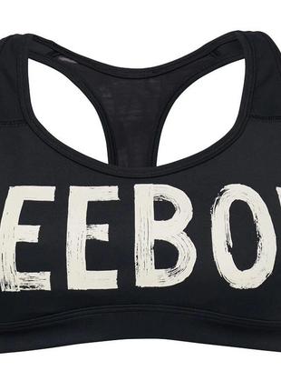 Топ reebok womens hero sports racer bra black