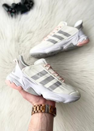 Adidas ozweego celox silver metallic/ cloud white/ grey two женские трендовые кроссовки адидас весна осень демисезон жіночі кросівки адідас3 фото