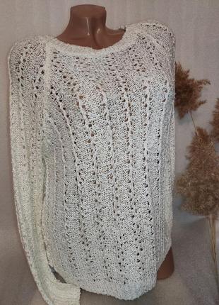 🔥 красивый нарядный нежный белый ажурный свитер🔥
