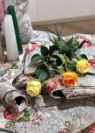 Раннер гобеленовий на стіл limaso "класичні троянди", 37x100 див.2 фото