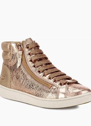 Черевики шкіряні ugg olive metallic rose gold eur 38.5 us 8, 5