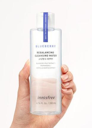 Скидка! очищающая вода innisfree blueberry rebalancing cleansing water 200 мл3 фото