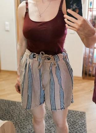 Льняные шорты лён