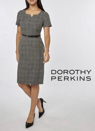 Сіра сукня міді в клітку dorothy perkins