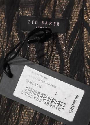 Новая шикарная .брендовая юбка  р.2 от ted baker с блестящей нитью оригинал5 фото