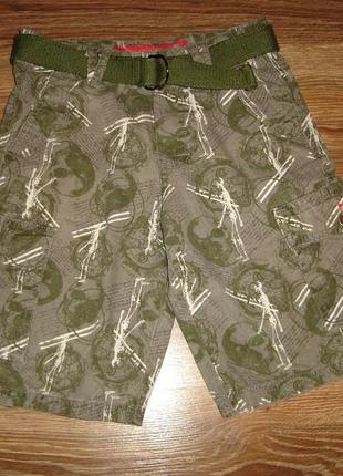 Котонові шорти з ремінцем на 7-8 років denim&co