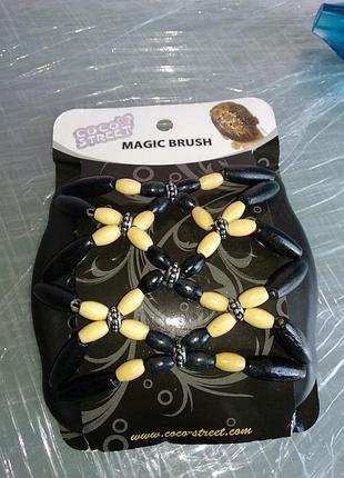 Заколка для волосся с деревянными бусинами