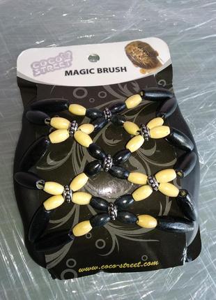 Заколка для волосся с деревянными бусинами