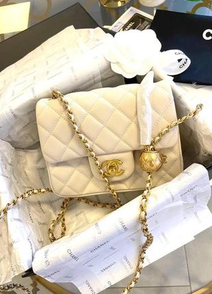 Клатч міні молочна біла чорна шкіра бренд