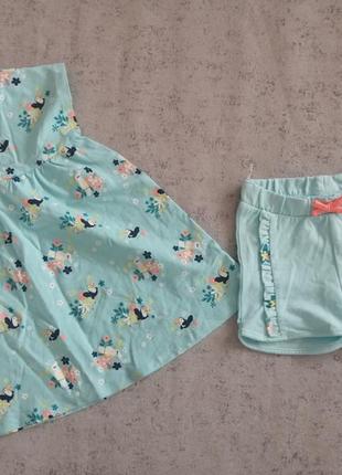 Комплект шорты и туника платье для девочки германия baby club by c&a