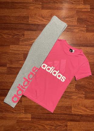 Спортивный костюм футболка лосины adidas
