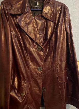 Шкіряний піджак жіночий з поясом