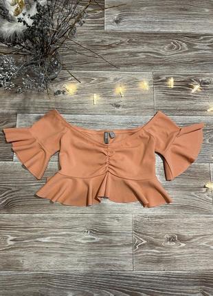 Фірмовий ефектний топ зі складанням на грудях asos💗