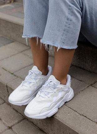 Adidas ozweego adipren white  женские кроссовки адидас узвего белые