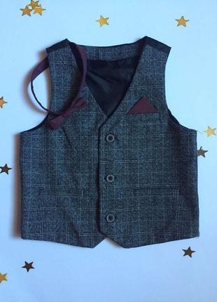 Жилет и бабочка primark 18-24m 92cm.