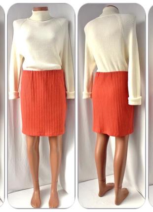 Трендовая модная юбка в рубчик от cubus прямого кроя. размер м.10 фото
