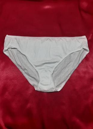 Идеальные белые білі хлопковые однотонные трусы трусики на высокой средней посадке с закрытой попой закрытые винтажные удобные базовые