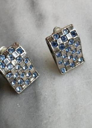 Кліпси хвиля блакитні камені стрази