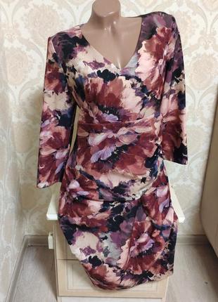 Красиве стильне плаття, квітковий принт