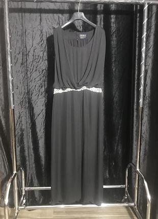 Платье вечернее из натурального шелка черный luisa spagnoli