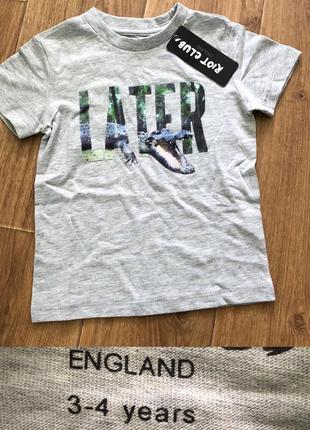 Футболка з крокодилом на хлопчика 3-4 роки