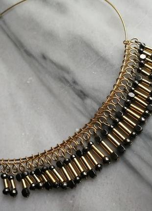 Колье под шею подвеска на леске струна висюльками висюльки