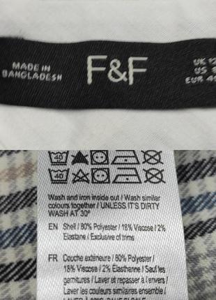 Штани штани нові модні завужені в клітку f&f uk 12/40/m2 фото