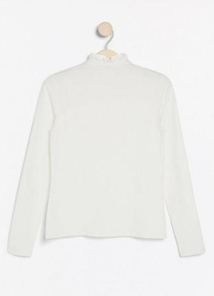 Блуза белая трикотажная базовая, lindex, швеция3 фото