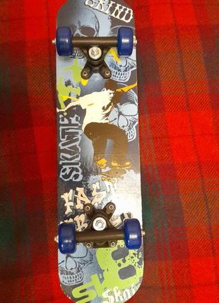 Скейтборд scale sports дерев'яний з малюнком 31", "grind"2 фото