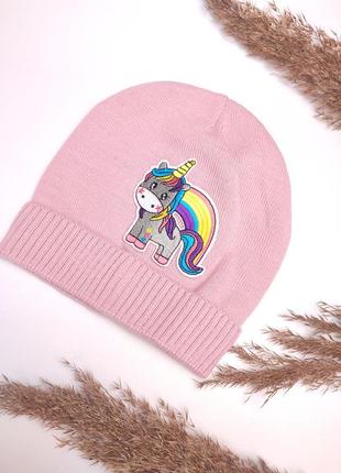 Шапка демісезонна на дівчинку 🦄