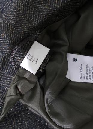 Куртка двубортная оливковая шерсть шелк *madeleine* 50-52р6 фото
