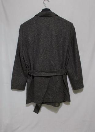 Куртка двубортная оливковая шерсть шелк *madeleine* 50-52р3 фото