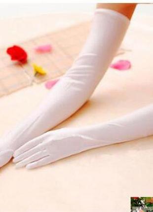 7-20 довгі жіночі рукавички весільні женские длинные перчатки свадебные2 фото