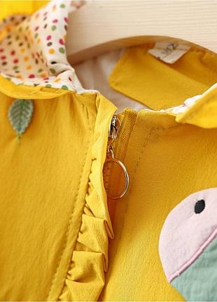 Вітровка для дівчинки жовта 3