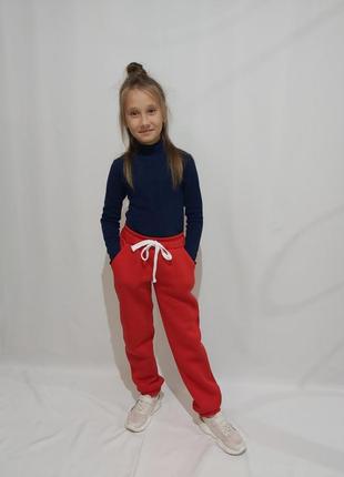 Детские спортивные штаны на флисе ( рост 128- 158)3 фото