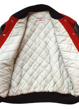 Вінтажний американський спортивний бомбер 80-х ripon athletic wool & leather jacket varsity5 фото