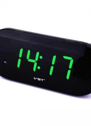 Часы сетевые 717-2 зеленый